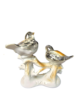 Фарфоровая статуэтка "Птицы на ветке дуба" Gräfenthal