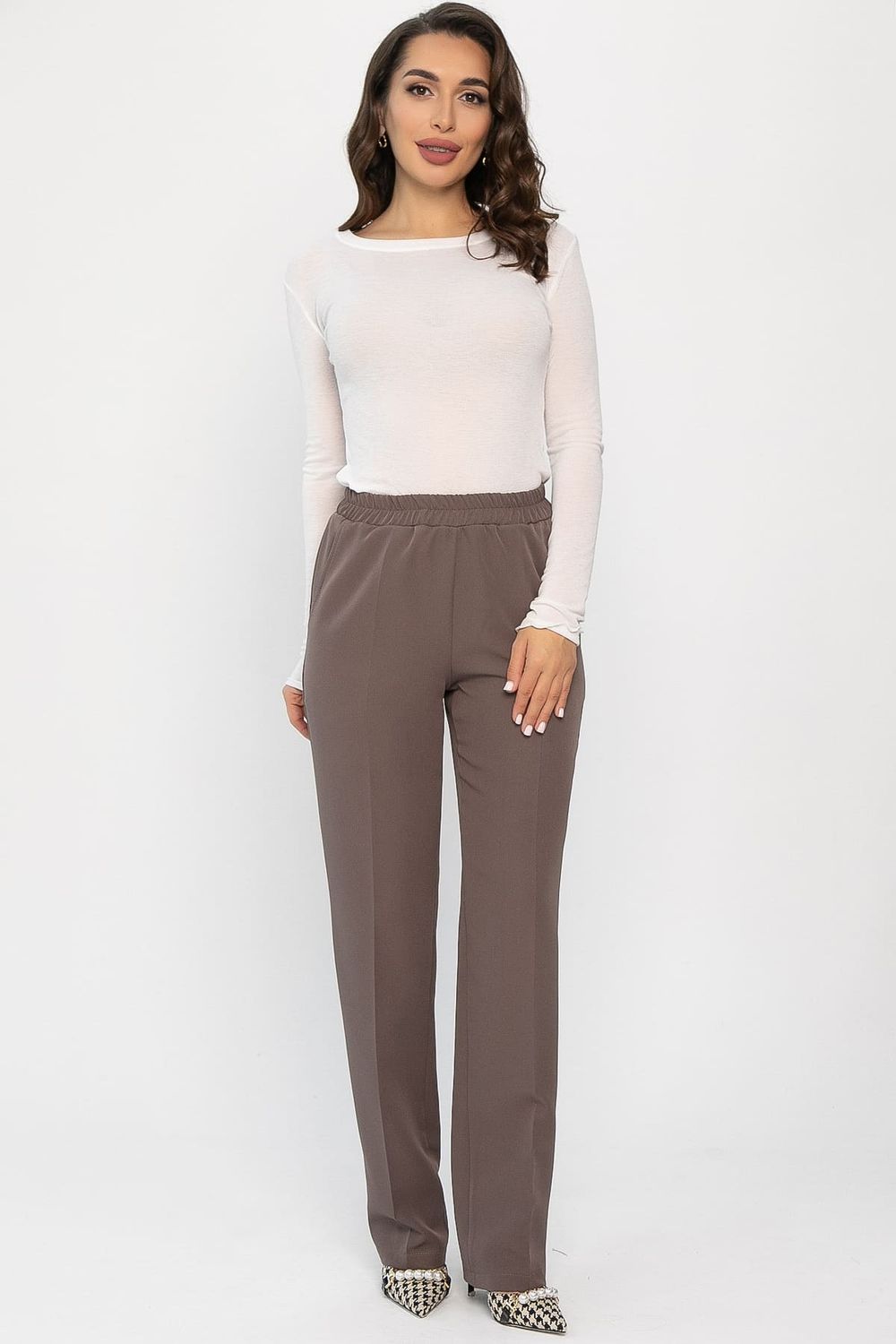 Брюки на резинке Эльда (пыльно-лиловые) Б14333-9М LT Collection