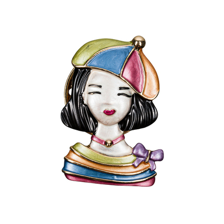 Брошь Shadore Девочка в берете XZ1479.27 M/G