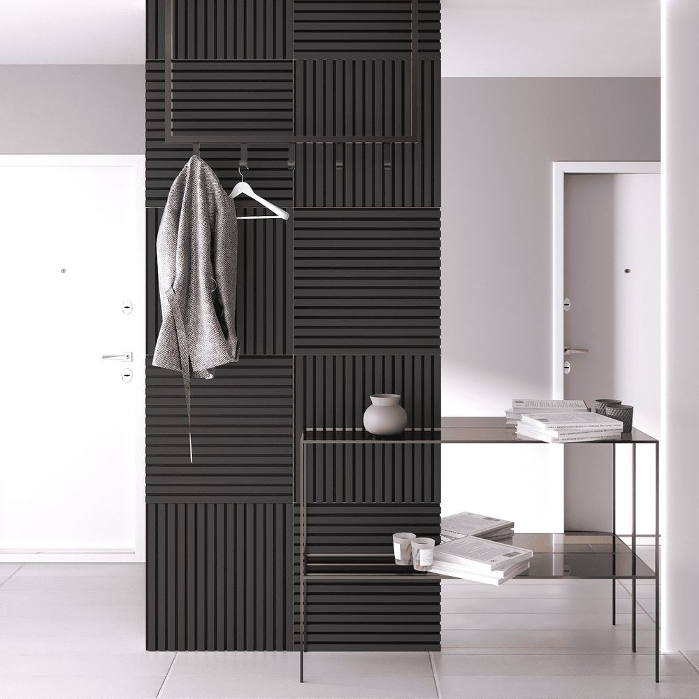 Панель Стеновая Акустическая Comfort (Комфорт), Делюкс, Black Lead (Блэк Лид), 600х600х9 мм