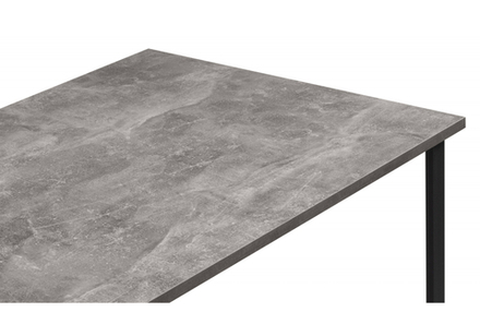 Стол деревянный Woodville Лиман 117 х 77 бетон светлый, черный матовый, ножки черные
