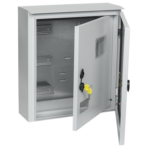 Щит металлический влагозащищенный ЩУ3/1-1 74 У1 445х400х150 внутренняя дверь на 3-ф счетчик IP66 ИЭК MKM51-N-09-54