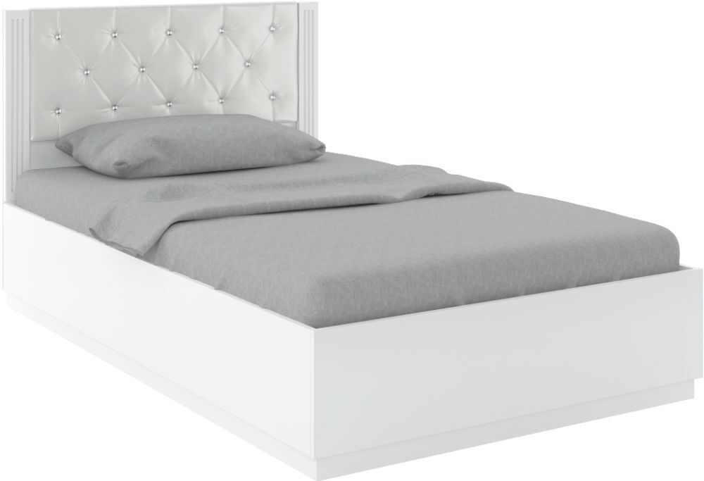 Кровать односпальная с подъемным механизмом 90х200 см Тиффани, Белый Поры Дерева, RINNER мебельная фабрика