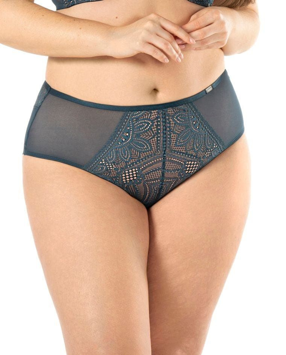 Трусики-слипы с высокой линией талии Daniela (Размер: S) (Цвет: грязно-синий)