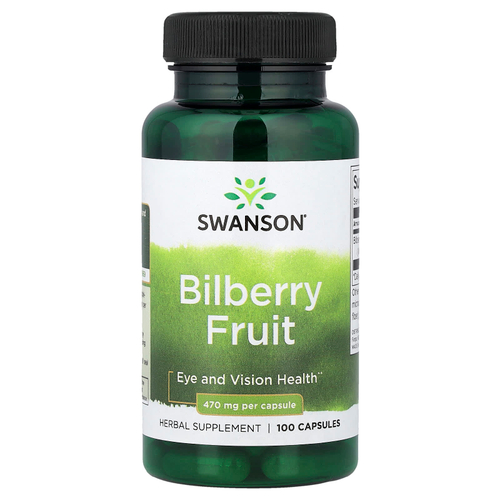 Swanson Vitamins, Плоды черники, 470 мг, 100 капсул