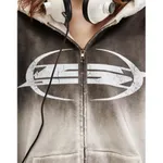 Худи SoWhat? Zip OPM тай-дай белый / серый