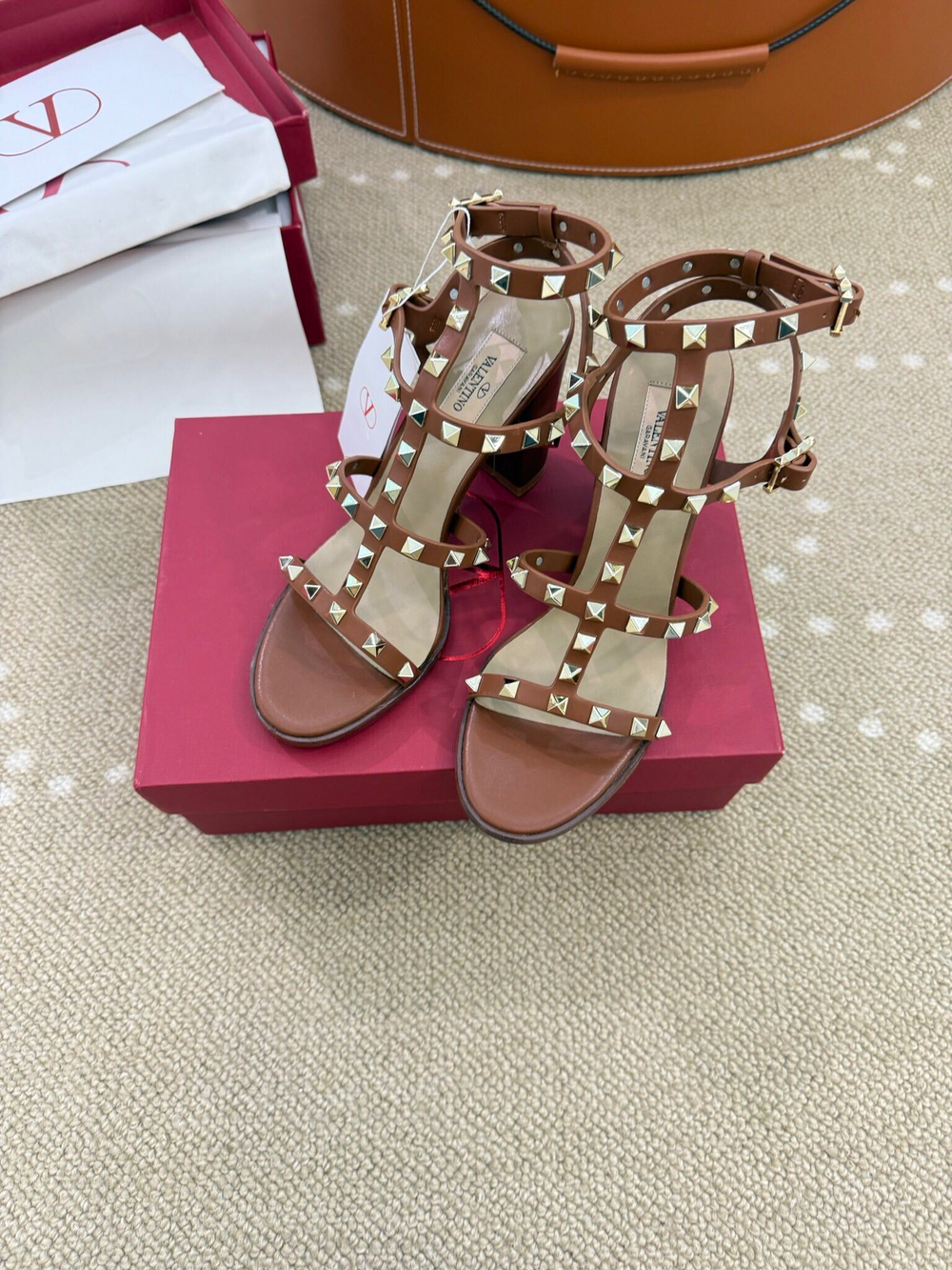 Valentino Rockstud Sandal 9 cm