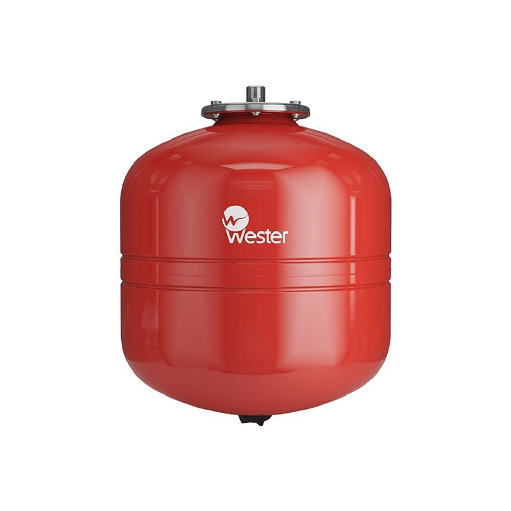Бак расширительный для отопления WESTER WRV объём 12л, DN 20, PN 5, вертикальный, резьбовое-НР, G-3/4'', без опор, красный, Россия