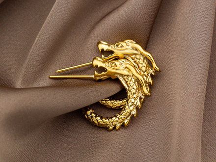 Серьги-кольца "Дракон" 18,5мм (сталь)