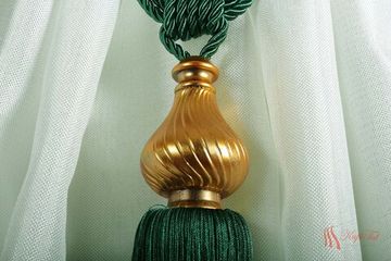 Подхваты-кисти для штор 2шт. изумруд