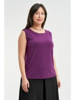 Блузка нарядная без рукавов топ трикотажный