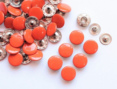 Кнопки Альфа (12,5 мм, уп.10 шт.). Оранжевая