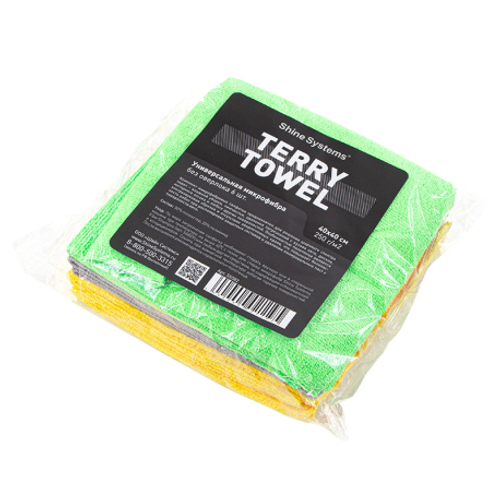 Shine Systems Terry Towel - универсальная микрофибра без оверлока 40*40см, 6 шт