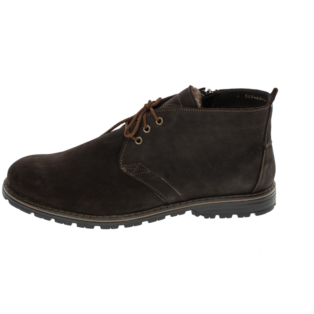 566483 ботинки мужские коричневые байка