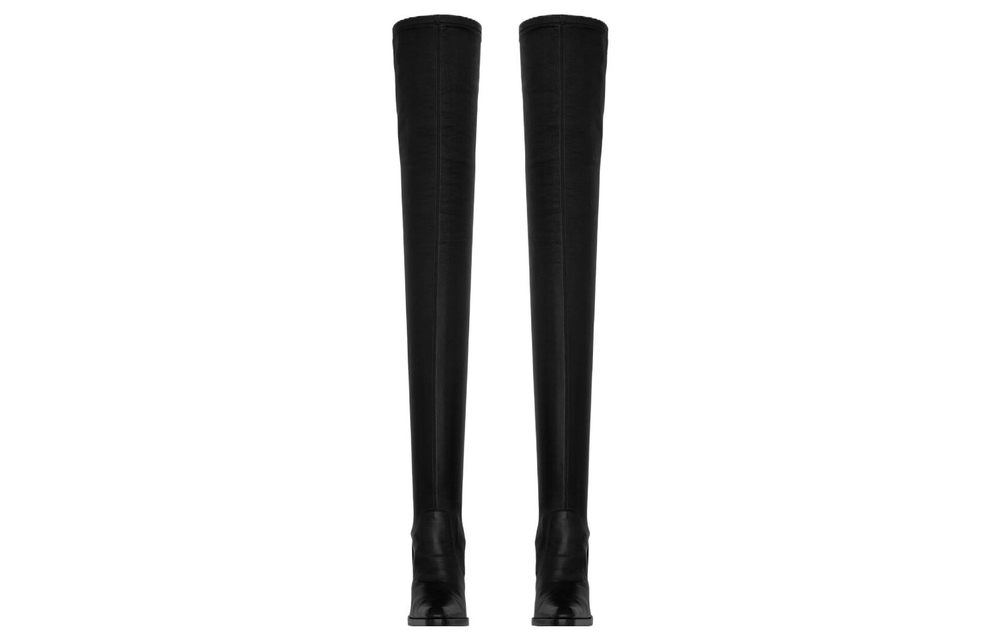 SAINT LAURENT NINA Over the knee Boots 11cm Women"s Black