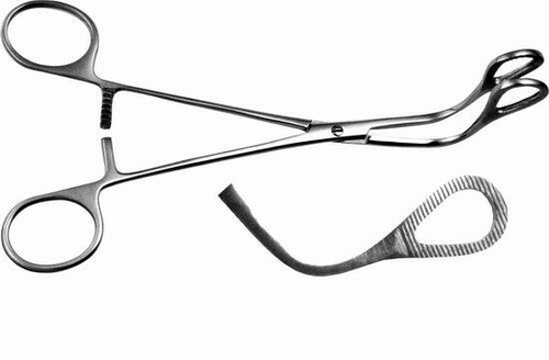 ТМ- Щ-43 Щипцы для захватывания легкого, изогнутые, детские, 207 мм (НОВОЕ ИСПОЛНЕНИЕ)