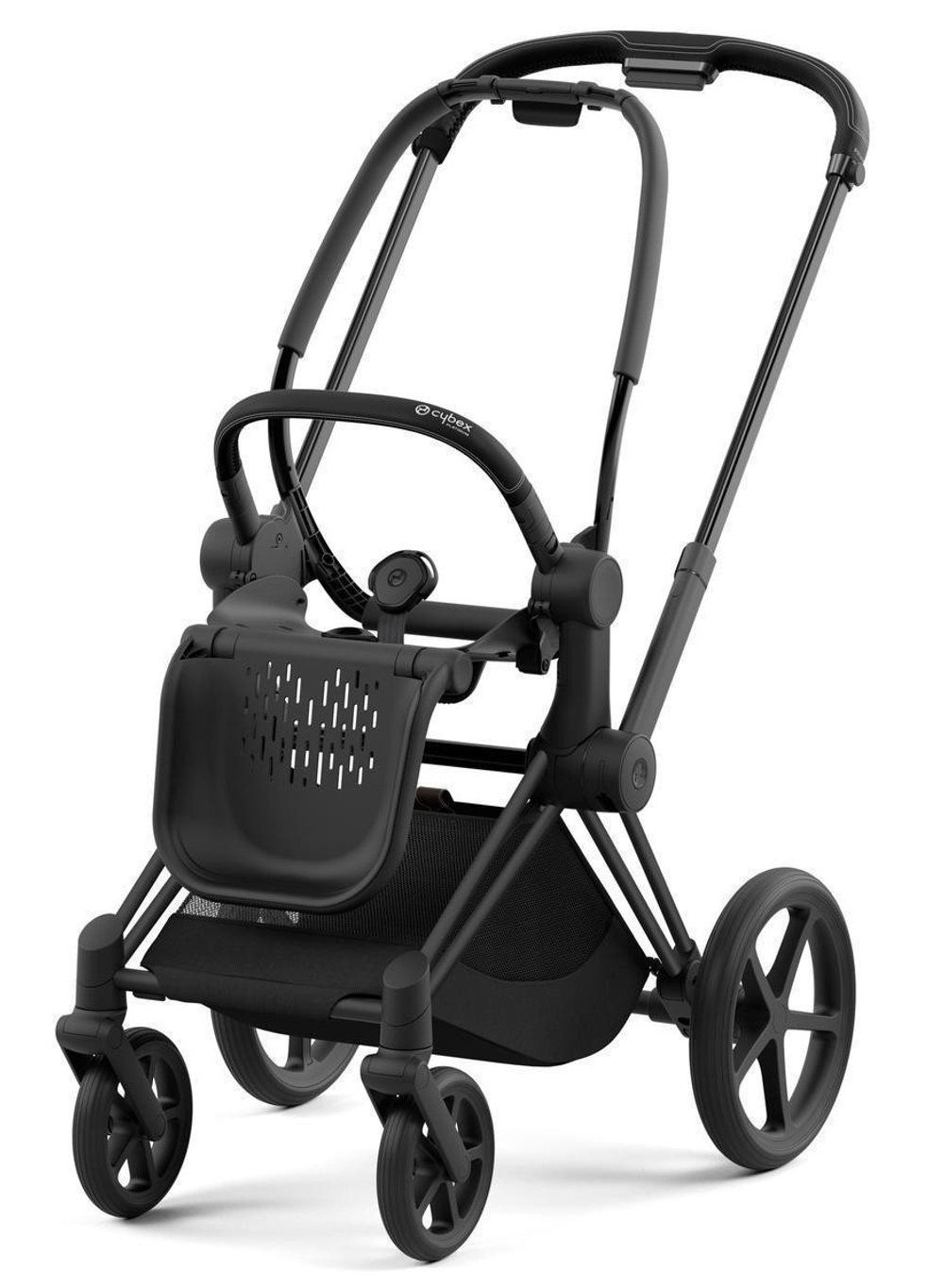 Коляска Cybex Priam IV Matt Black complete Aton B2 Steel Grey Base One 4 в 1 Off White
