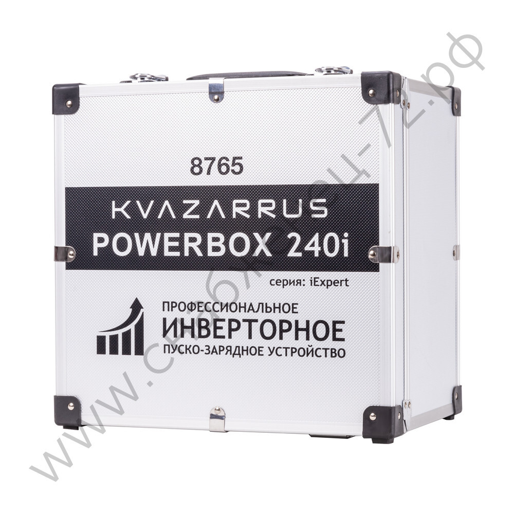 Инверторное пуско-зарядное устройство KVAZARRUS PowerBox 240i, таймер, алюминиевый кейс