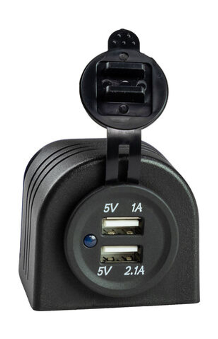 Разъем USB для крепления на приборную панель, чёрный