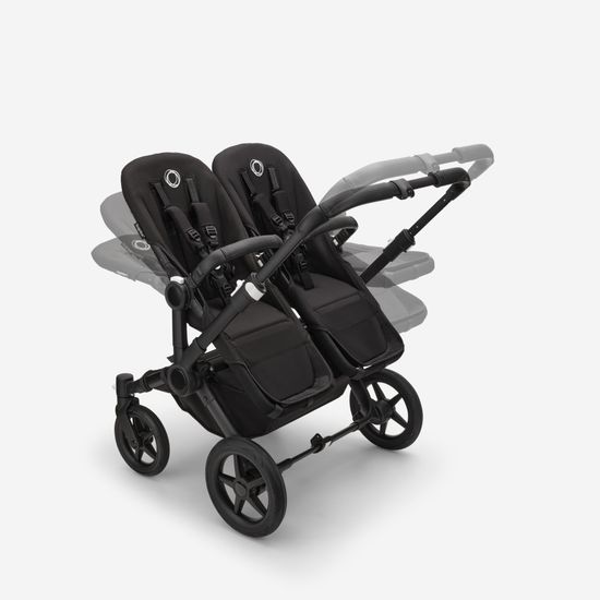 Коляска для двойни 2 в 1 Bugaboo Donkey 5 Twin Misty white/Grey melange/Black