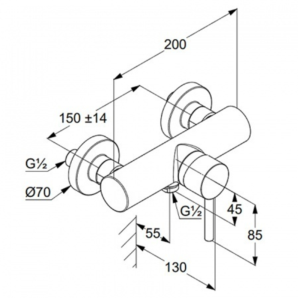 Смеситель для душа Kludi Bozz  черный матовый (388313976)