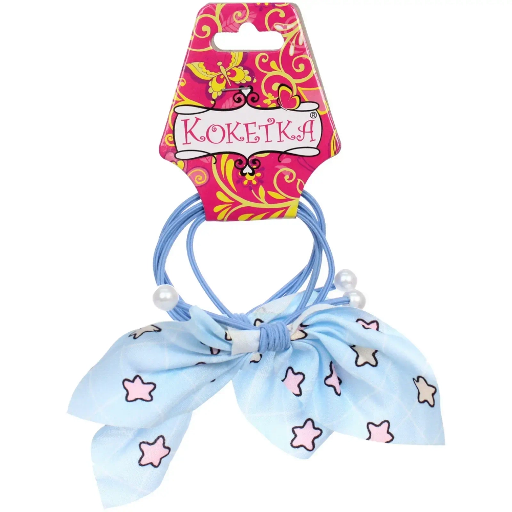 Резинки для волос детские 2шт «МЯТНЫЙ БУМ», звездочки, микс 5 цветов, d-5.5см (Кокетка)