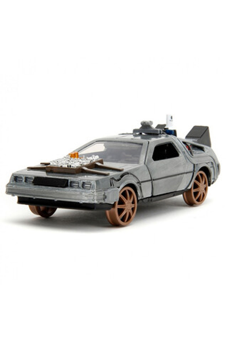 Модель Машинки Hollywood Rides 1:32 Time Machine (Back To The Future-3) Railroad wheels 34786