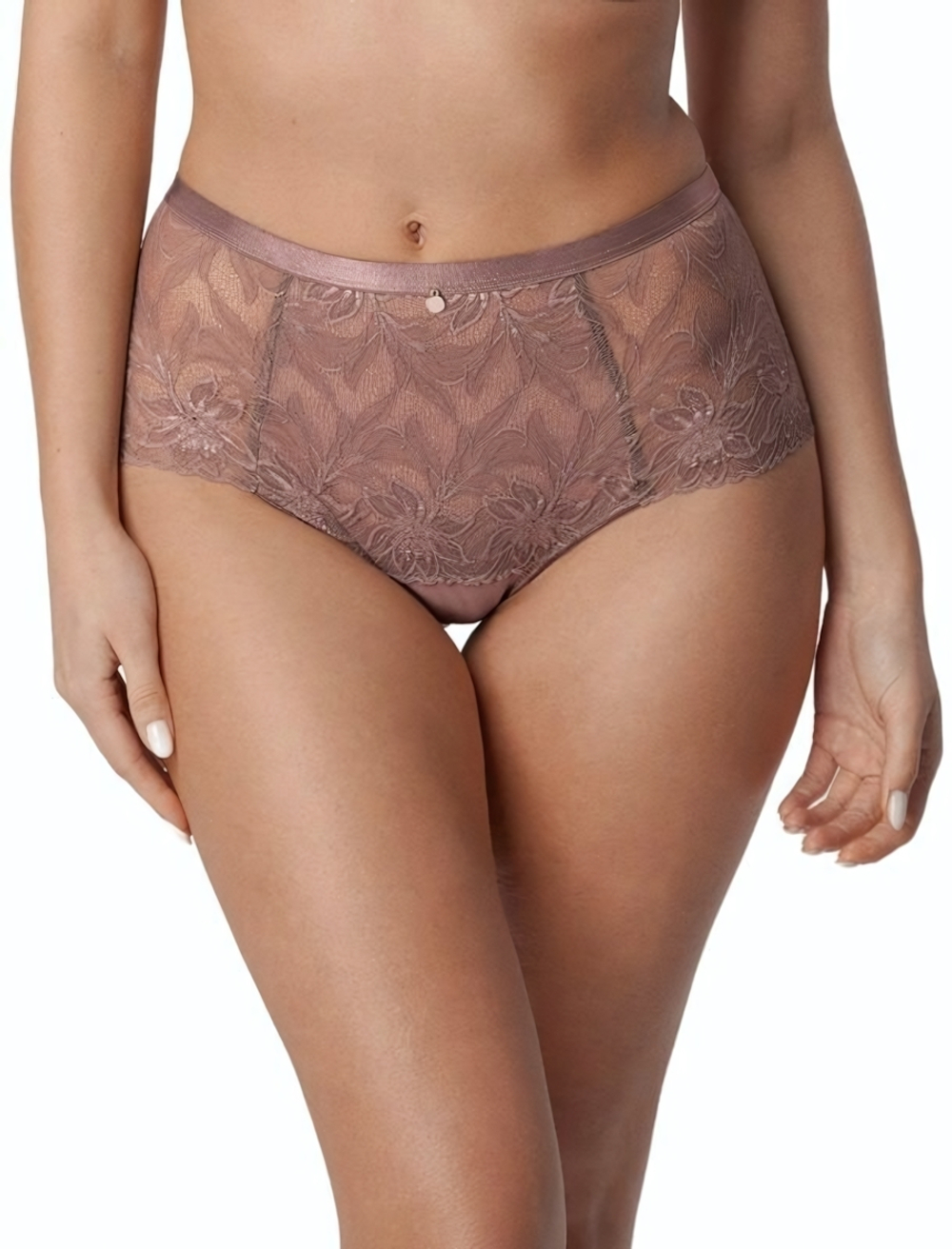 Трусики-слипы Rebecca с завышенной линией талии (Размер: XXL) (Цвет: кофейный)