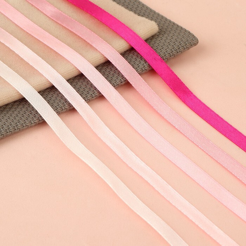 Лента атласная / 6 мм / цвет: розовый (рандом)