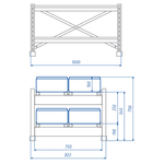 Стеллаж аккумуляторный SKAT SBR-65-5-2-2