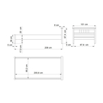 Кровать Мерси 90х200 односпальная из сосны белая