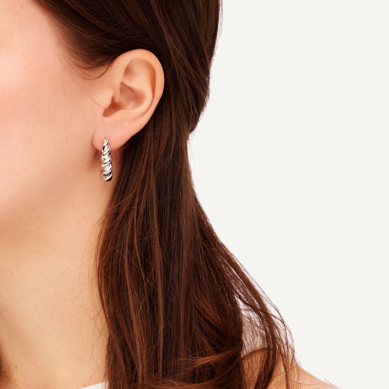 Серьги Small Pigtail Earrings - Silver