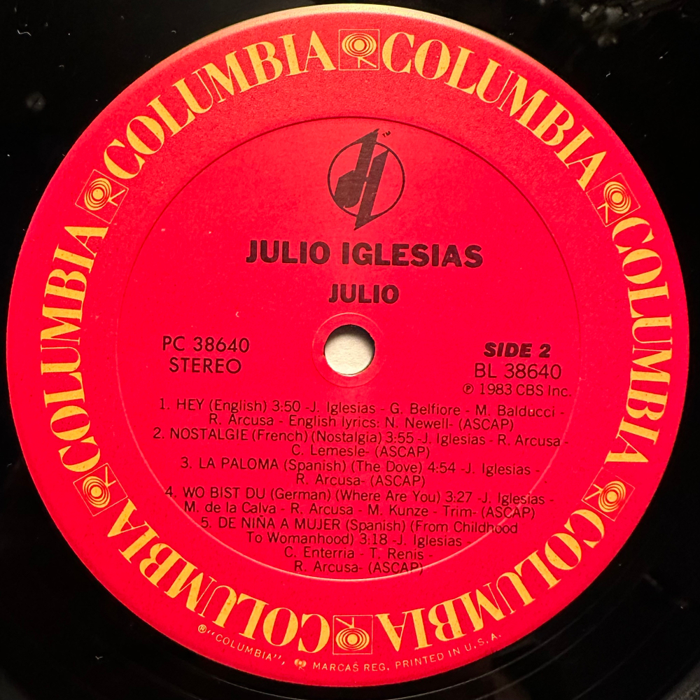 Julio Iglesias - Julio (США 1983г.)