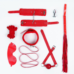 Набор БДСМ Оки-Чпоки в красном цвете из 8 предметов (Цвет: красный)