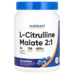 Nutricost, L-цитруллин малат 2:1, голубая малина, 600 г (1,3 фунта)