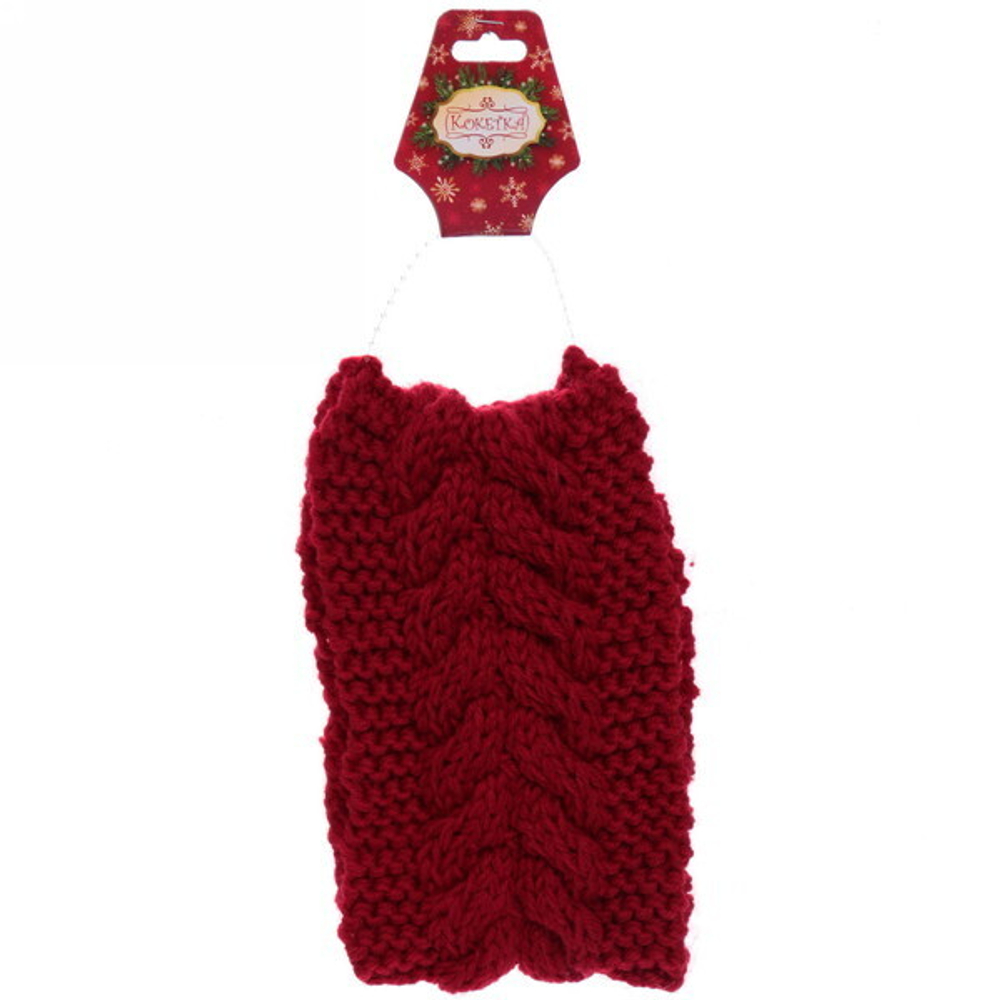 Повязка на голову теплая «Winter city - Коса, микс 6 цветов, 10*20см (Подвес Кокетка - Зима)