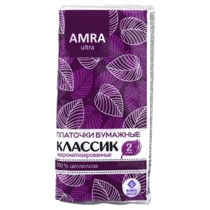 Платочки бумажные Amra не ароматизированные 10 шт/пач 240 пач/мат