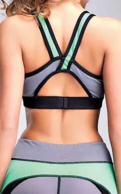 Топ BF-13 Зеленый-Серый