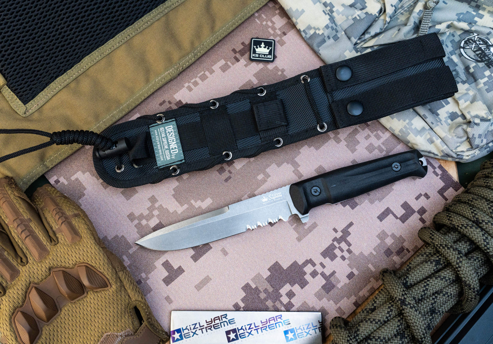 Тактический нож Alpha D2 Tacwash Serrated