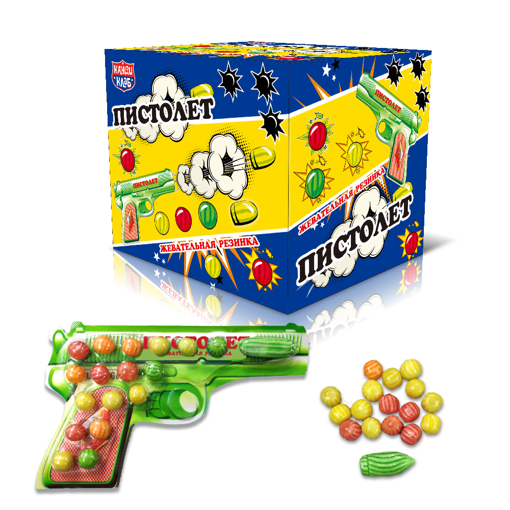 Жев. рез. "Пистолет" 12*24шт 14гр