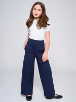 Брюки палаццо для девочки школьные на резинке