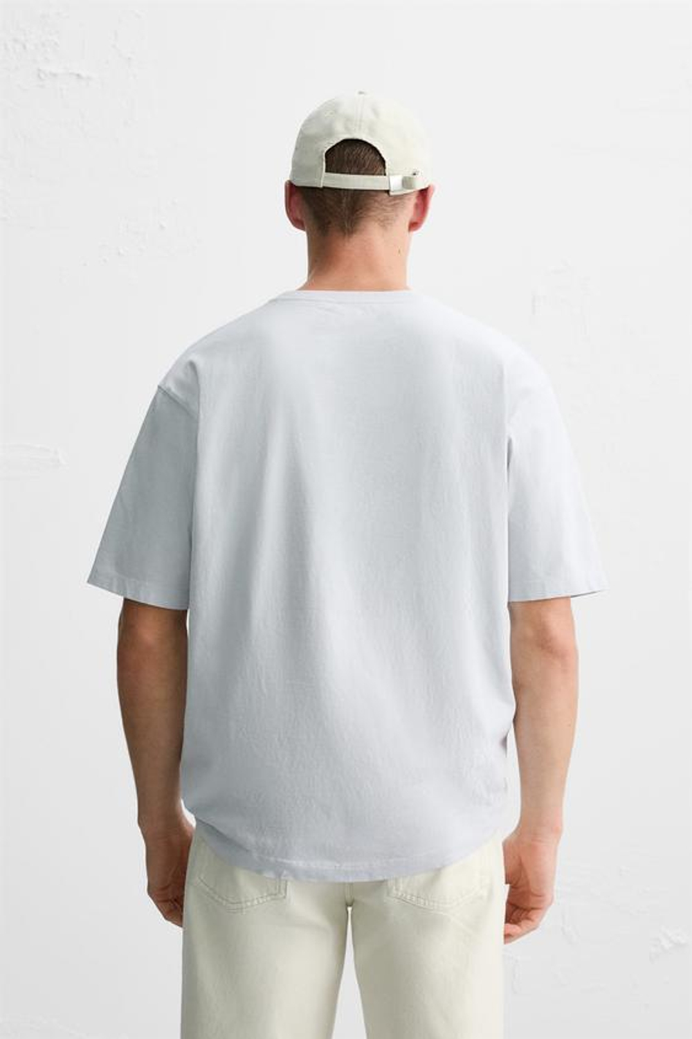 ZARA ФУТБОЛКА С ФОТОПРИНТОМ, НЕБЕСНО-ГОЛУБОЙ