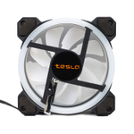 Вентилятор TESLA RGB120-LD, 120мм, 1200rpm, 3-pin+Molex, белый/RGB, 38CFM, 21дБ, антивибропрокладки (TSL-120-LD)