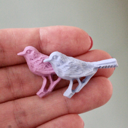 Молд силиконовый для лепки и творчества "Птички" 6,3 см / Форма птицы для глины, гипса, воска и мыла