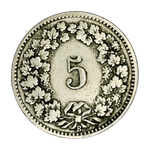 Switzerland, 5 Rappen, 1907 – Libertas Series, VF