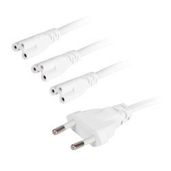 Разветвитель сетевой для линейных светильников ЭРА 3х IEC C5 3pin+timer на 3 точки с таймером 4, 8, 12H 2м | Аксессуары для фито светильников
