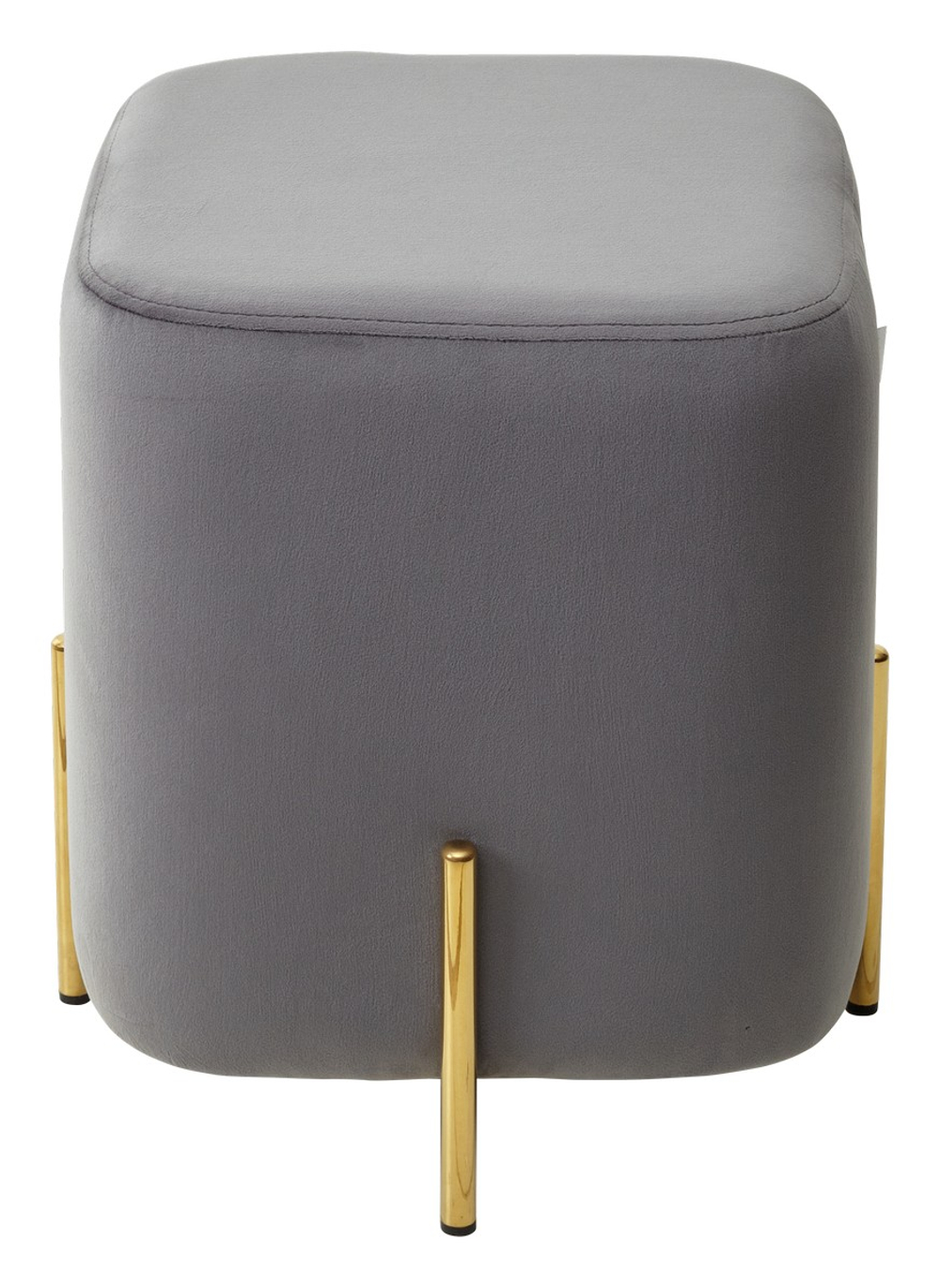 Пуф для гостиной М-City DISAUR Арес (Ares) Bluvel-14 Серый, Золотой