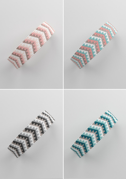 Схема PEYOTE, Схема браслета мозаичное плетение, узор из Miyuki Delica 11/0, файл PDF, №135