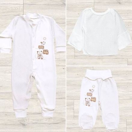 Комплект в дизайне "Горошек" белый