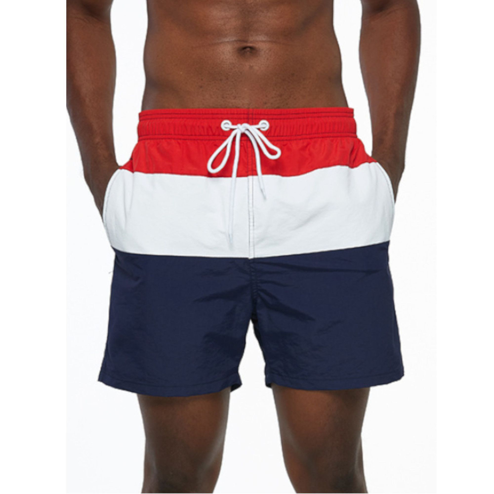 Трехцветные мужские шорты для пляжа (Размер: XXL) (Цвет: разноцветный)